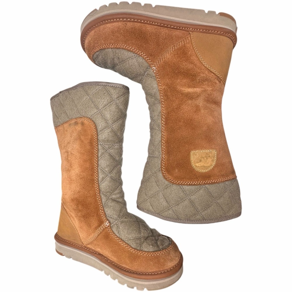 Sorel Campus Tall Winter Snow Boots Quilted Suede Pull-On Womens 7.5 Gorpcore - Picture 10 of 12